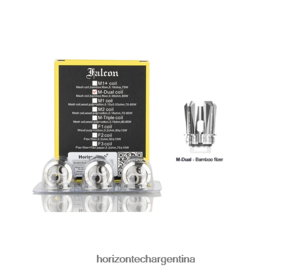 HorizonTech Falcon bobinas (paquete de 3) - Horizontech Vape Kit 2B660B165 Bobina de malla dual m 0.38ohm