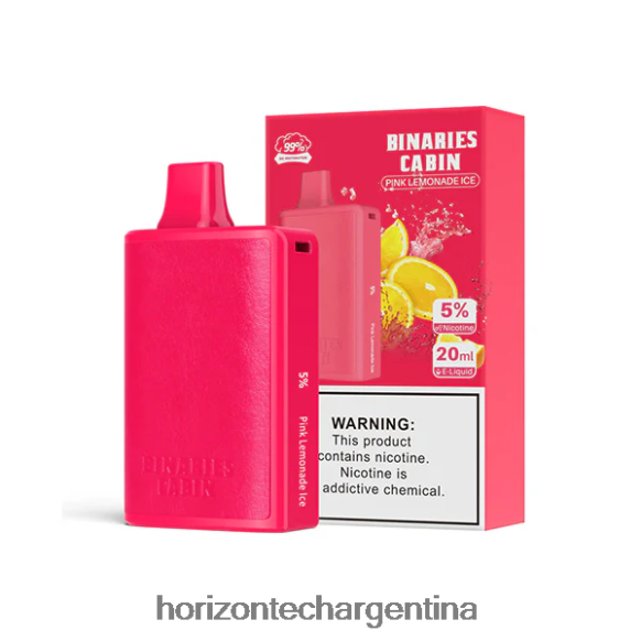 HorizonTech Binaries Cabin desechable 20ml - Horizon Tech Vape 2B660B67 hielo de limonada rosa