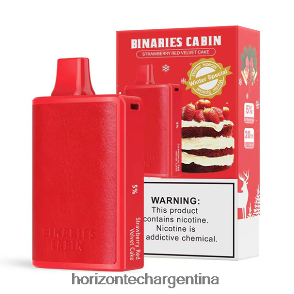 HorizonTech Binaries Cabin desechable 20ml - Horizon Tech Vape Coils 2B660B79 pastel de terciopelo rojo de fresa
