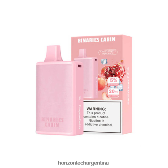 HorizonTech Binaries Cabin desechable 20ml - Horizontech Vape Kit 2B660B85 hielo de durazno granada