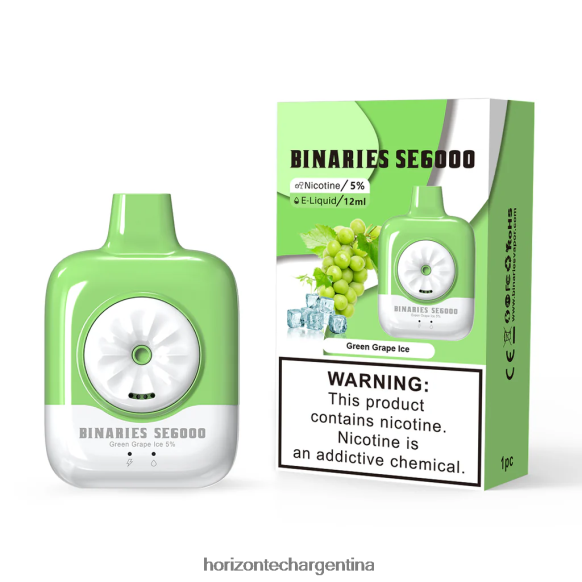 HorizonTech Binaries Cabin desechable se 12ml - Horizon Tech Company 2B660B128 hielo de uva verde