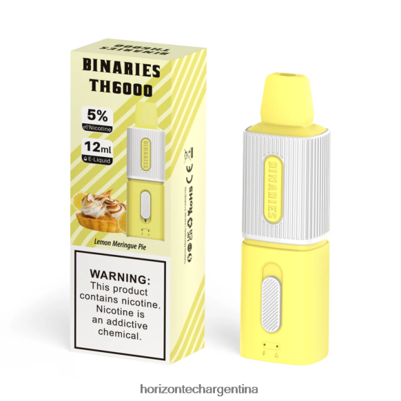 HorizonTech Binaries Cabin th6000 desechable 12ml - Horizontech Argentina 2B660B101 Pastel de merengue de limón
