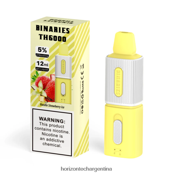 HorizonTech Binaries Cabin th6000 desechable 12ml - Horizontech Buenos Aires 2B660B102 hielo de vainilla y fresa